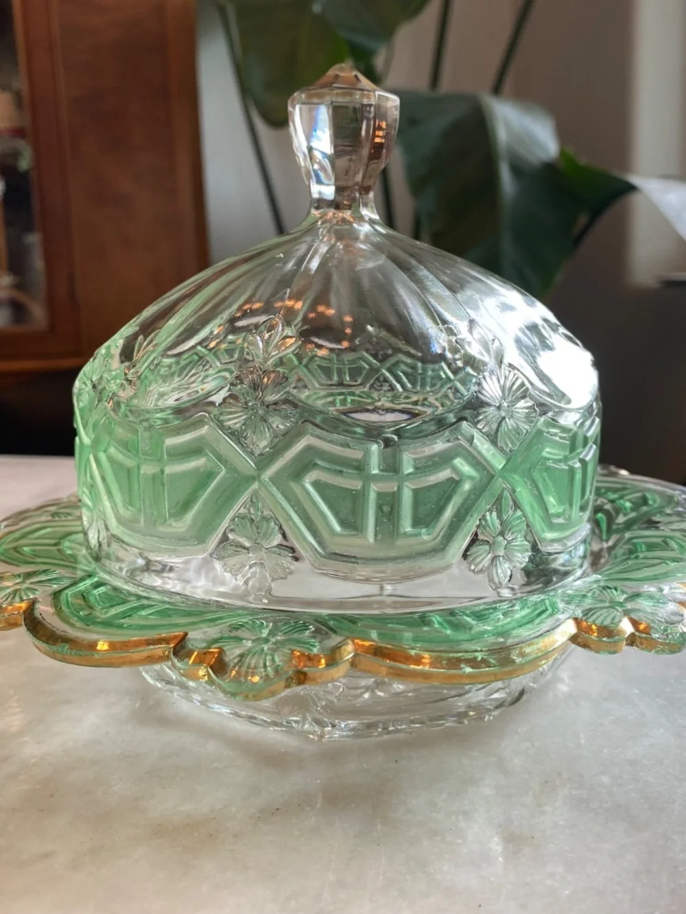 Vintage Butter Dish and Creamer Set